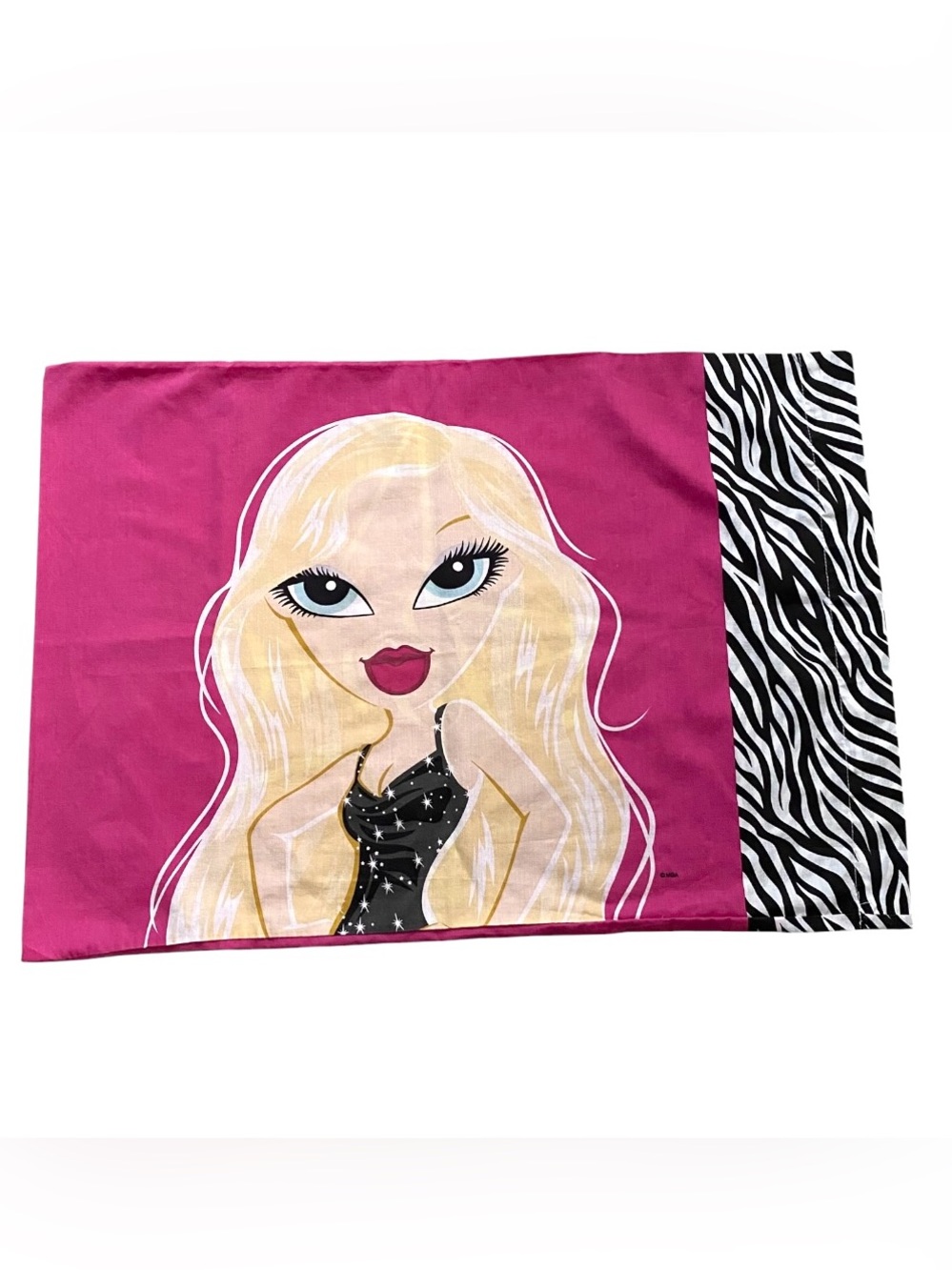 Bratz Vintage Y2K Pillowcase Pink Zebra Print Doll Bedroom Decor - Picture 1 of 8